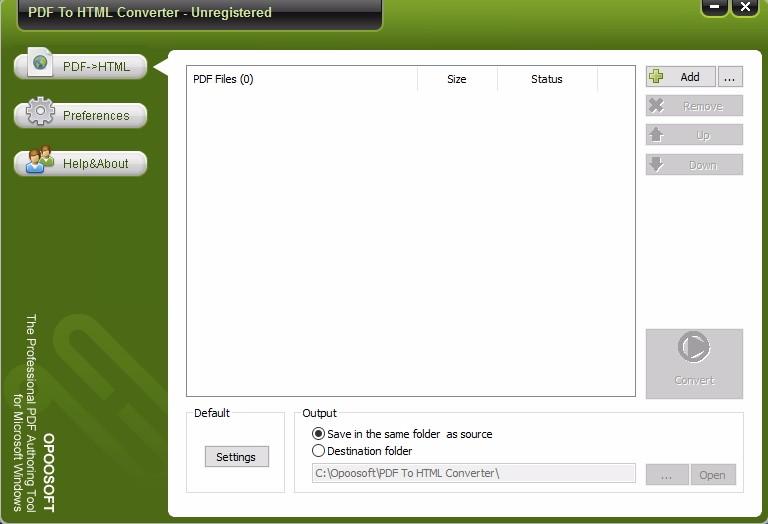 Opoosoft PDF To HTML Converter,PDF转HTML,转换器