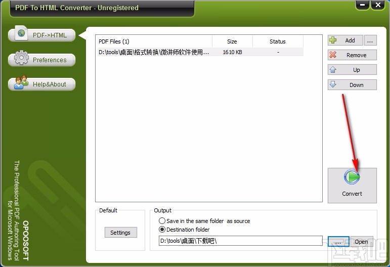 Opoosoft PDF To HTML Converter,PDF转HTML,转换器